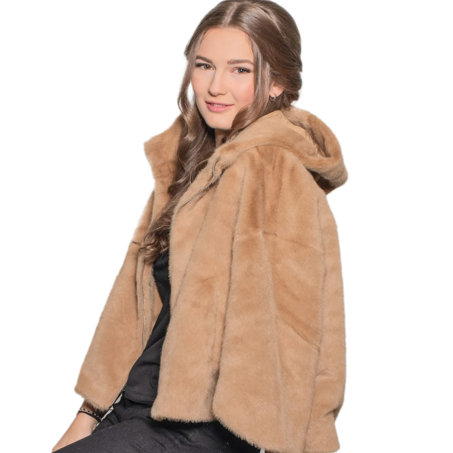 Store Damen Kuscheljacke "Penelope", Mokka Damen Jacken