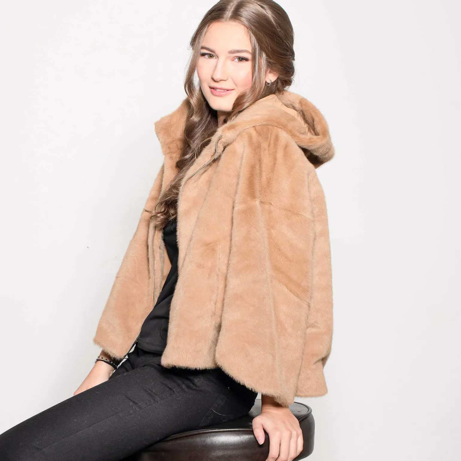 Store Damen Kuscheljacke "Penelope", Mokka Damen Jacken