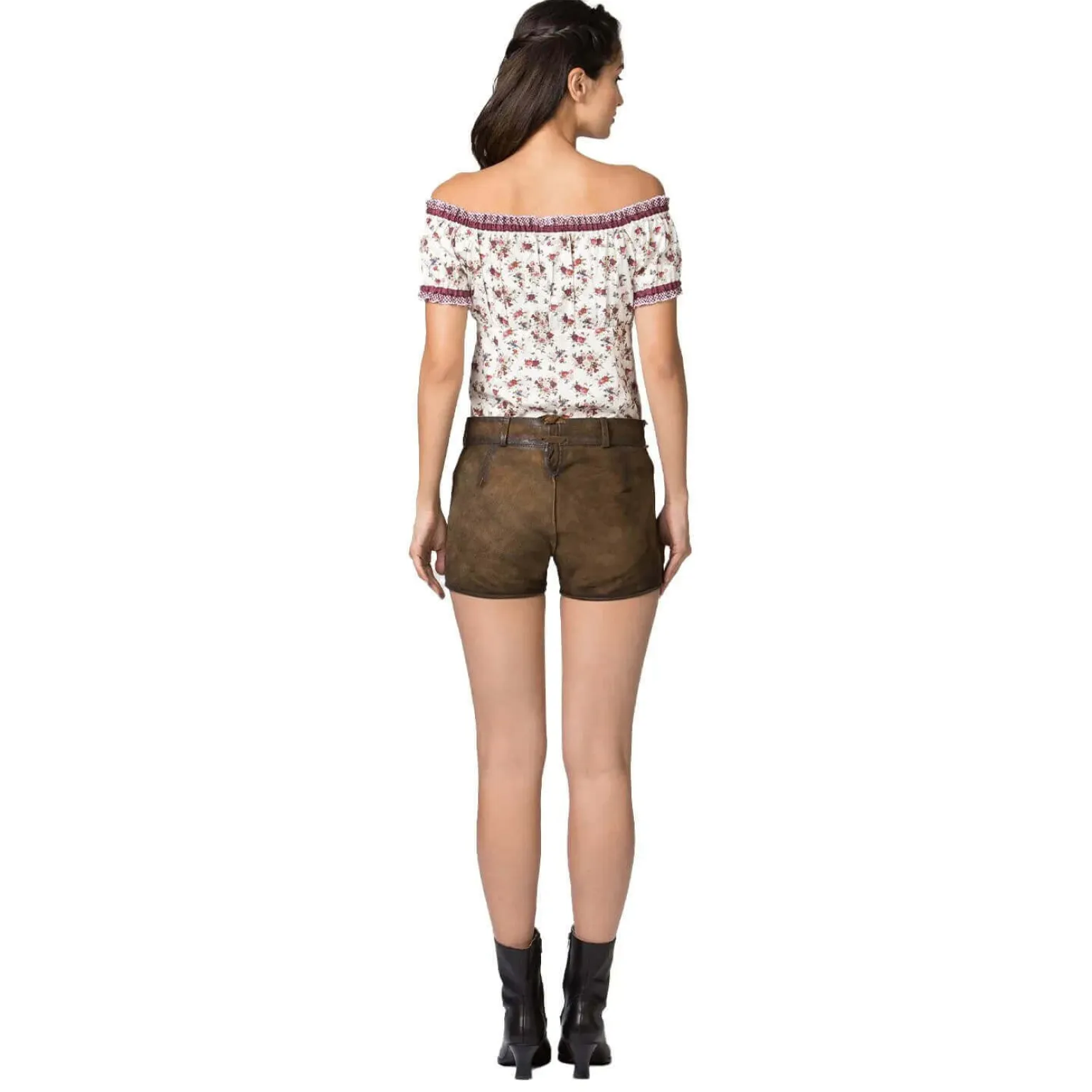 Hot Damen Lederhose "Amalia", Antik Damen Lederhosen