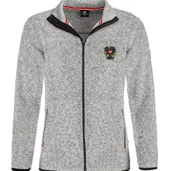 Online Damen Strickfleece Jacke "Österreich", Hell Damen Jacken