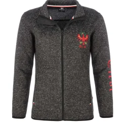 Sale Damen Strickfleece Jacke "Tirol", Anthrazit Damen Jacken