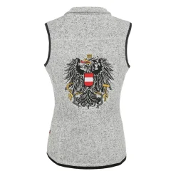 Sale Damen Strickfleece Weste "Österreich", Hell Damen Jacken