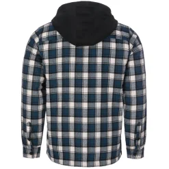 Clearance Herren Flanelljacke "Karo" mit Kapuze, -Weiß Herren Jacken