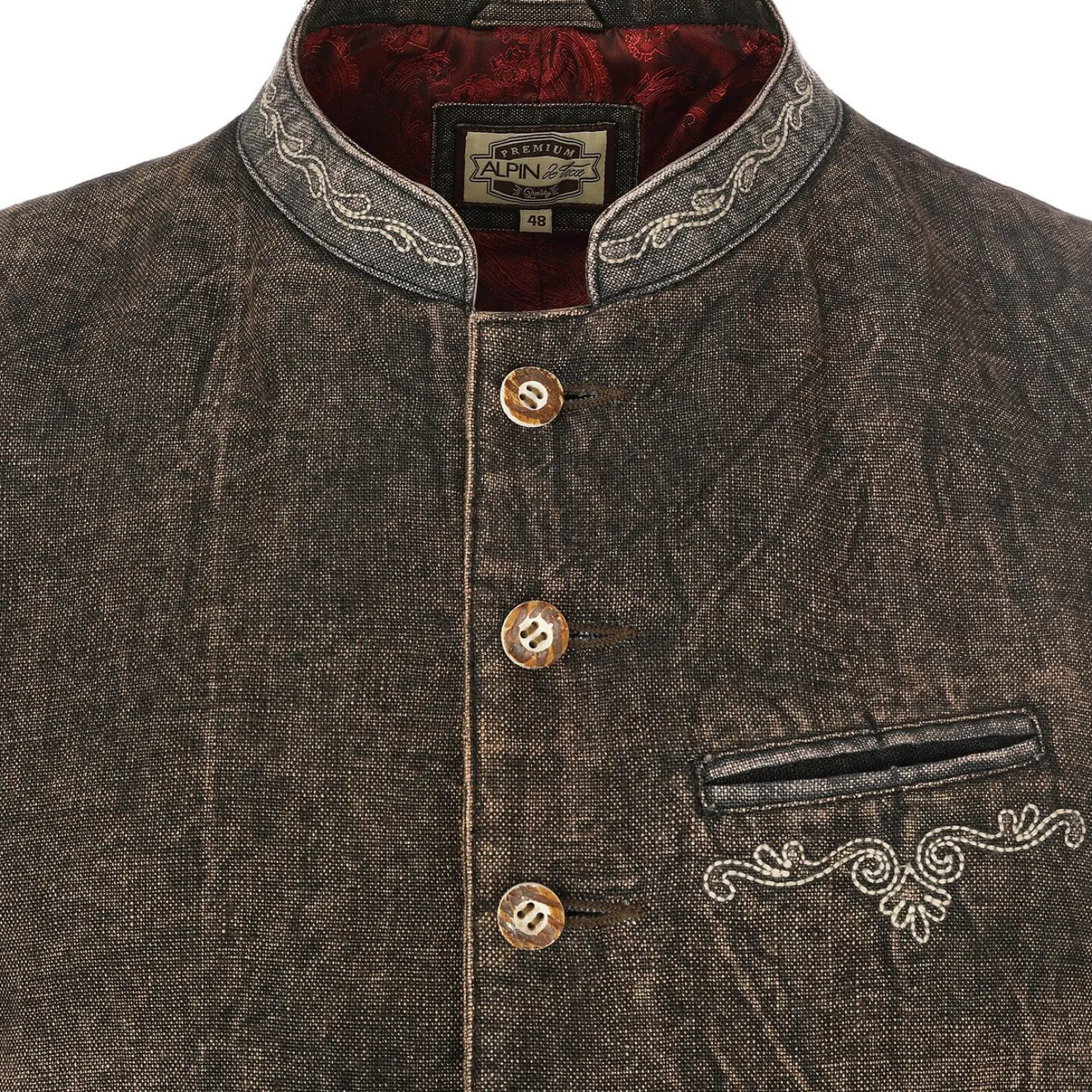 New Herren Gilet "Henry", Stone Herren Gilets