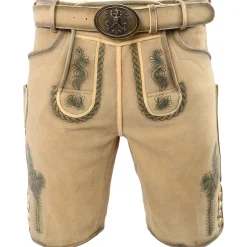 Clearance Herren Hirschlederhose "Auerhahn", Honig Herren Lederhosen