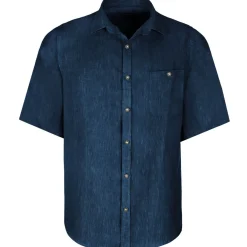 Store Herren Leinenhemd "Vincent" Kurzarm, Navy Herren Hemden