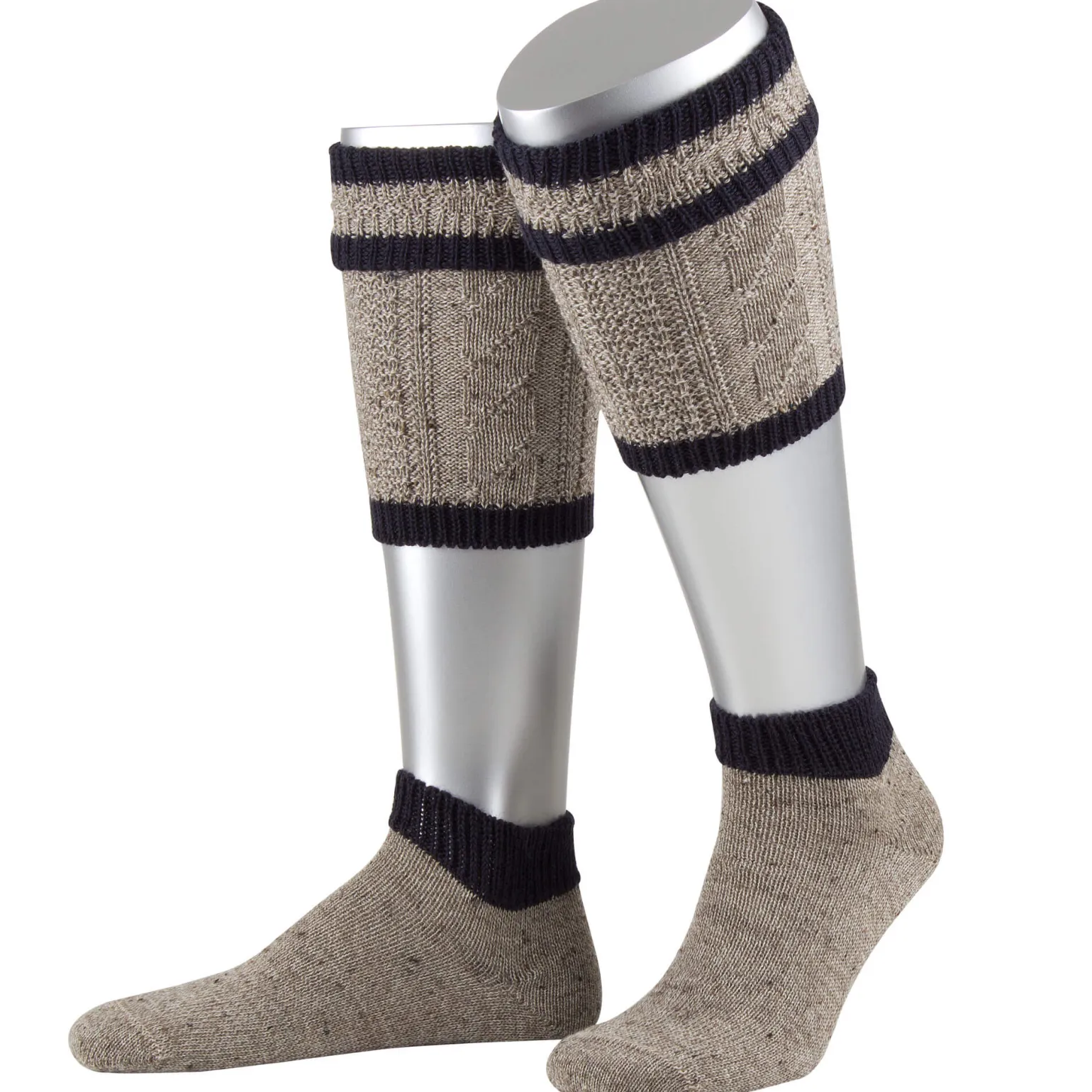 Cheap Herren Loferl-Set Loden-Tweed 2-teilig, meliert-Marine Herren Socken