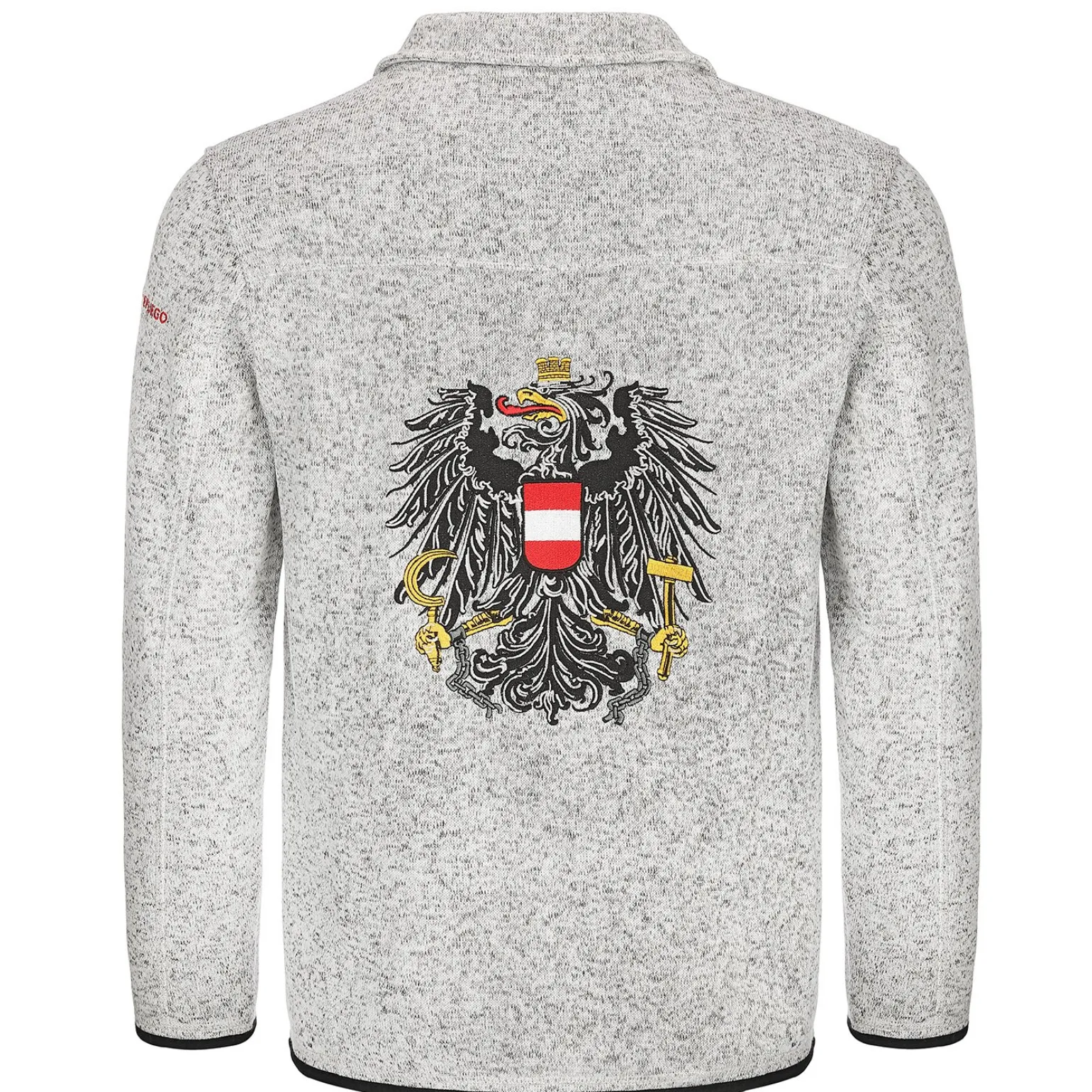 Sale Herren Strickfleece Jacke "Österreich", Hell Herren Jacken