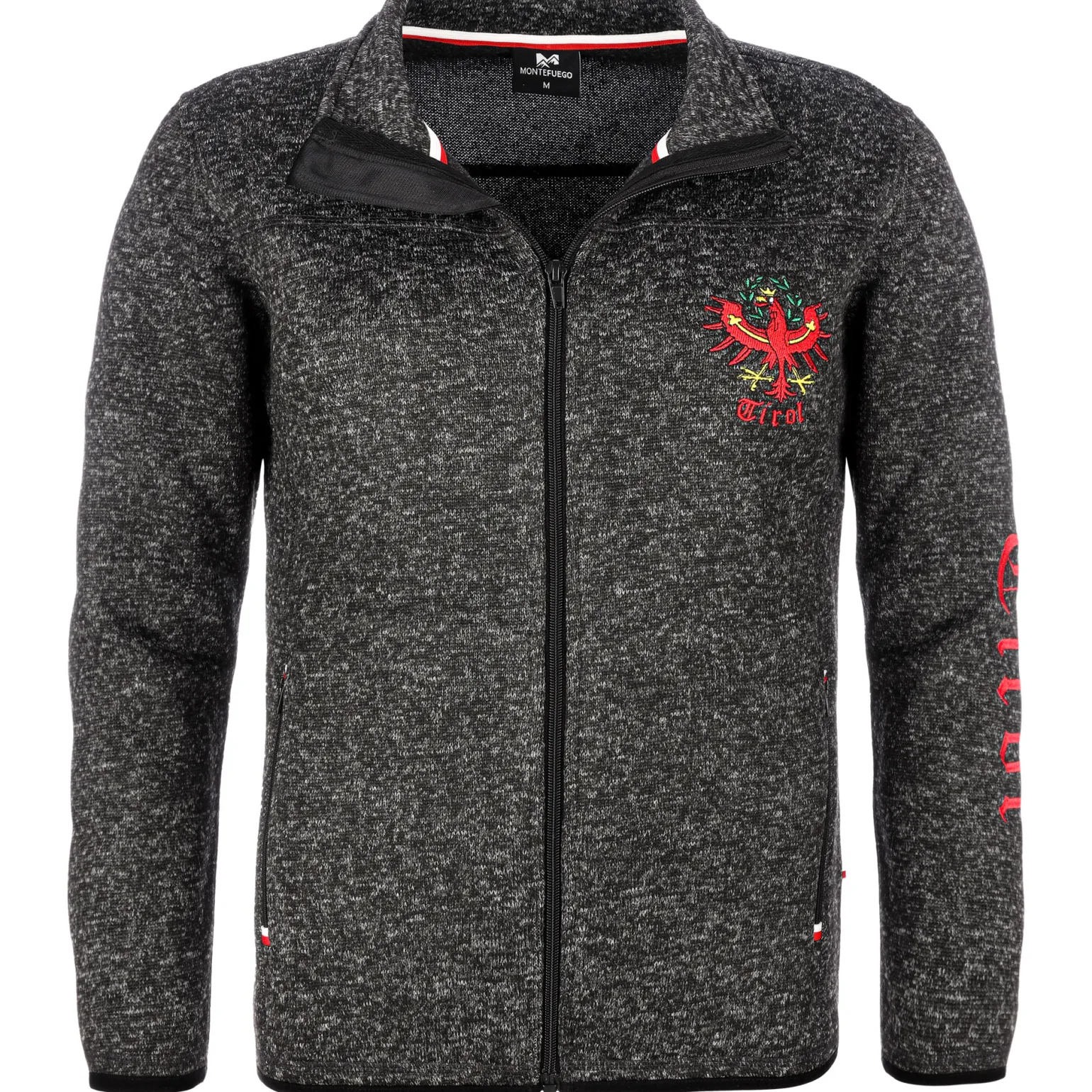 Best Sale Herren Strickfleece Jacke "Tirol", Anthrazit Herren Jacken