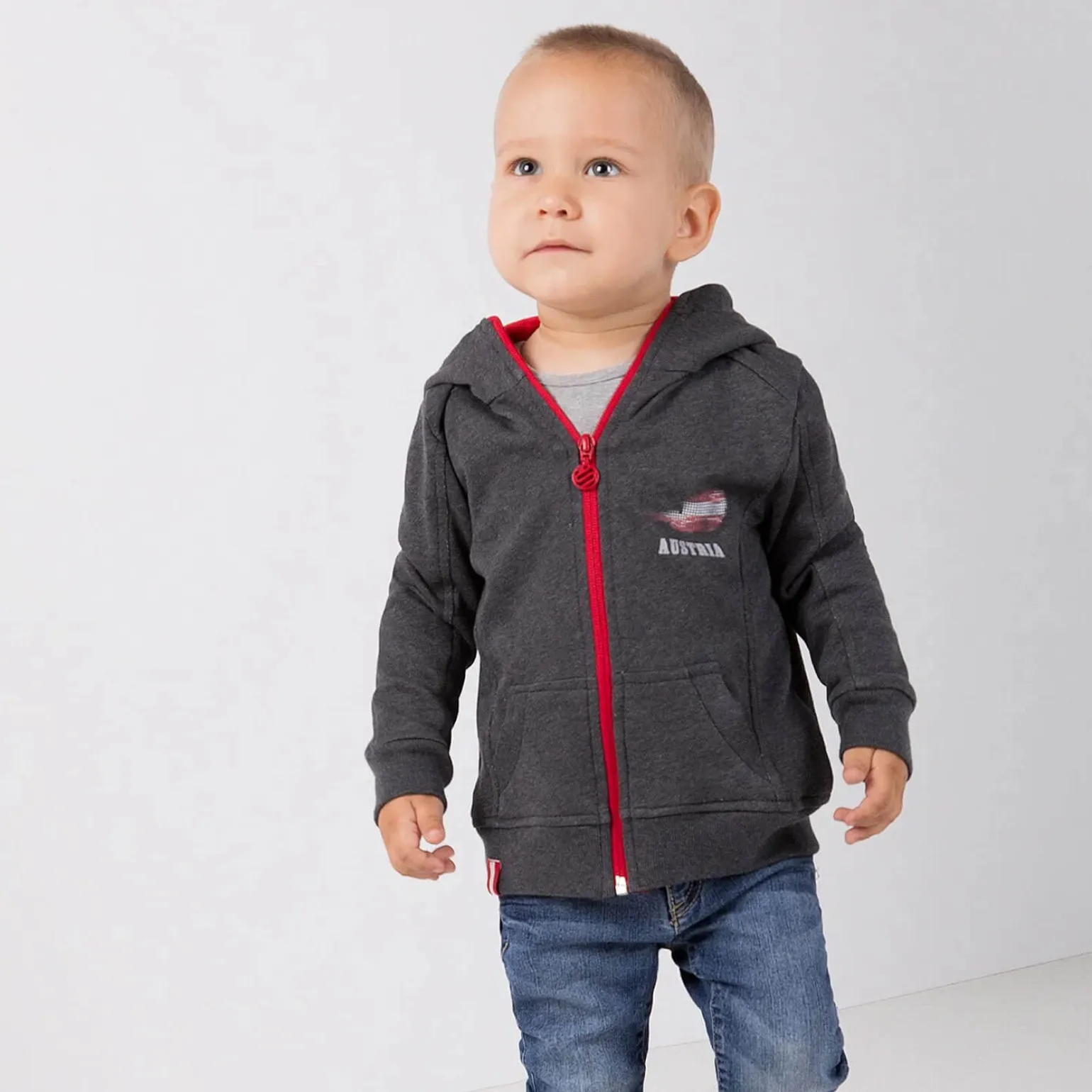 Fashion Kinder Hoodie-Jacke "Austria", Dunkel Kinder Jacken & Anzüge